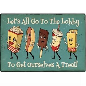 Retro Tin Snack Bar Sign